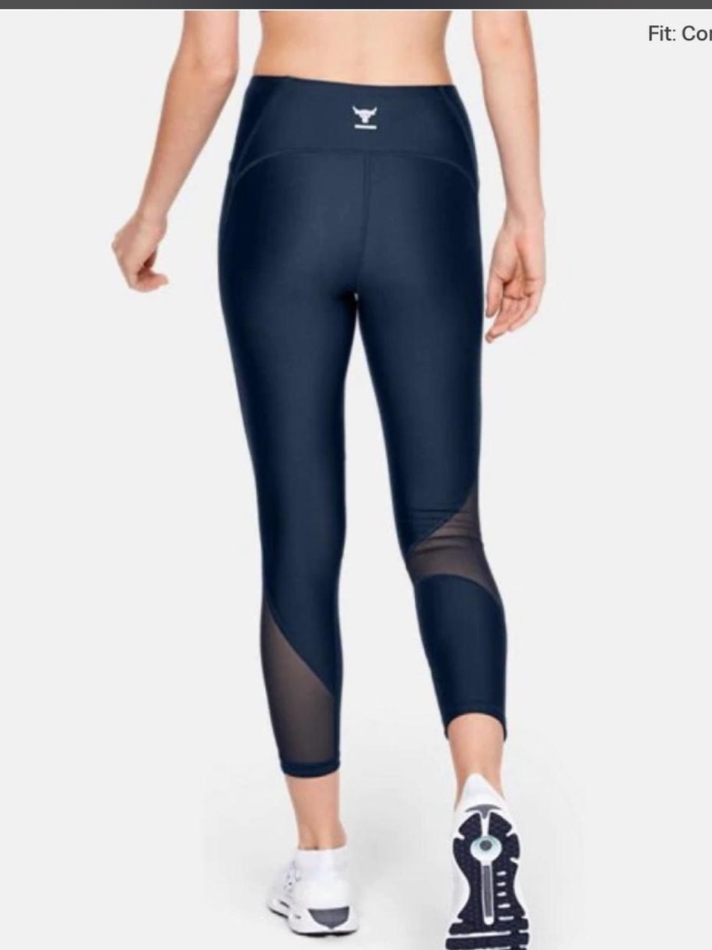 Under Armour Project Rock HeatGear Armour Ankle Crop Navy Leggings Sz small